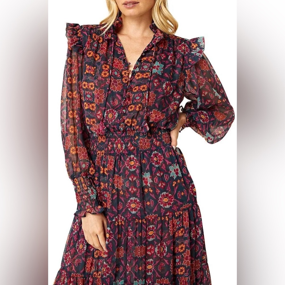 Misa Los Angeles Anisa Maxi Dress in Talitha Tile Size Extra Small - Picture 2 of 9